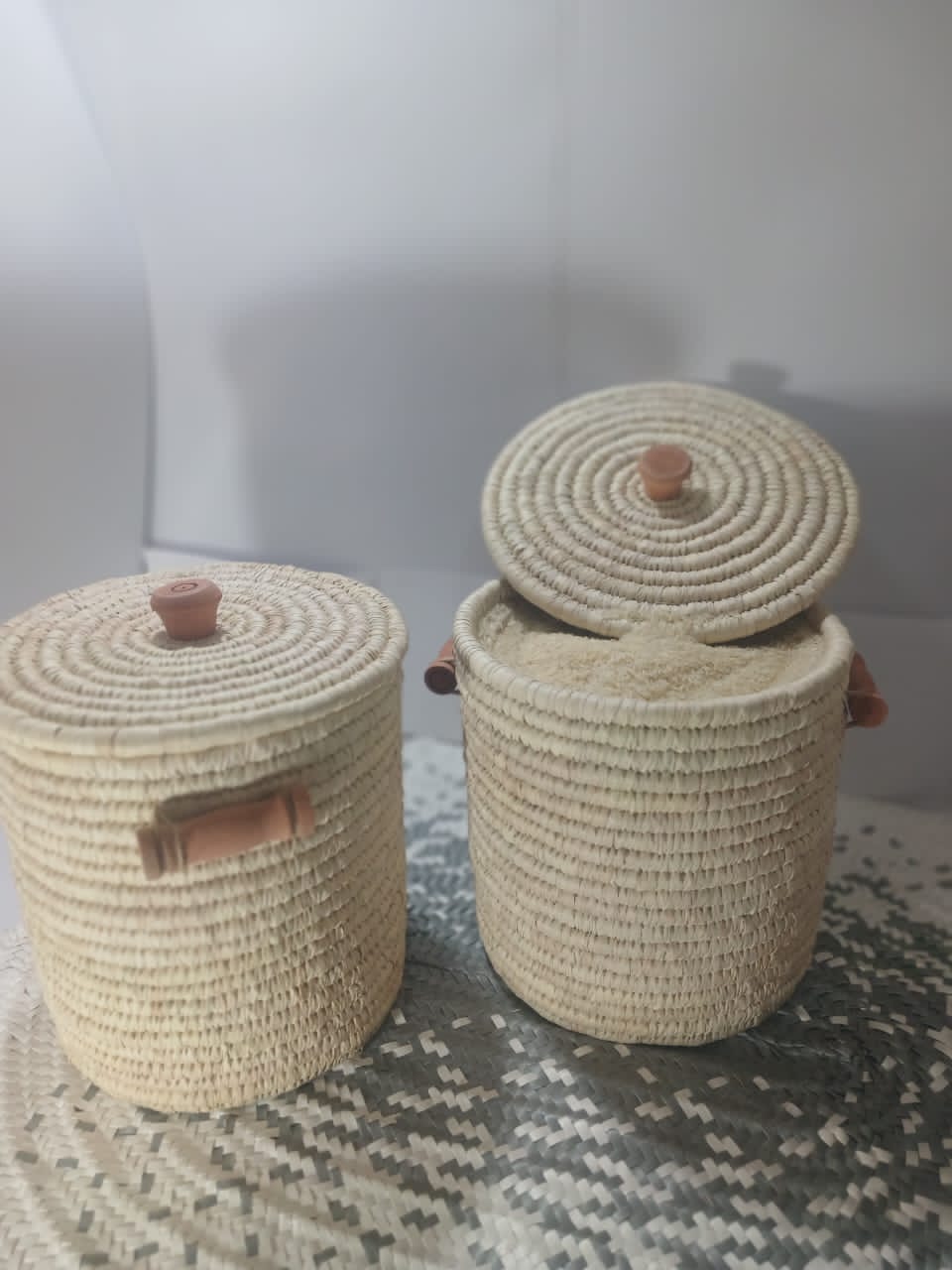 تصویر 2 از فروش محفظه برنج استوانه ای دسته دار