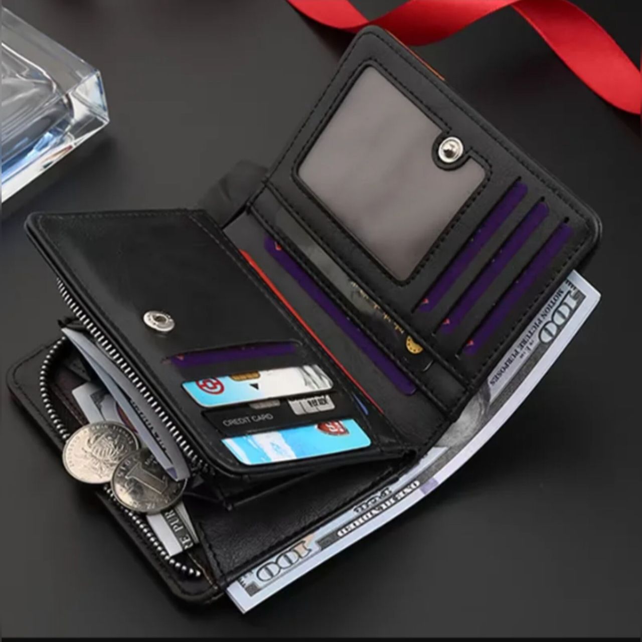 کیف پول چرم لاکچری + فروش فوق العاده