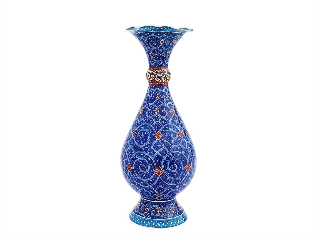 تصویر 2 از گلدان میناکاری مسی اسلیمی + خرید