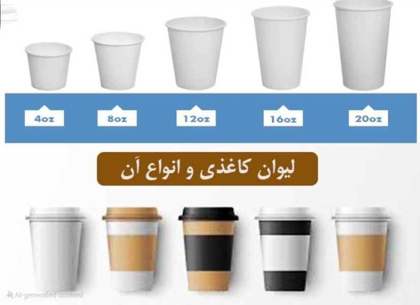 تصویر 1 از قیمت مناسب لیوان کاغذی با چاپ سفارشی
