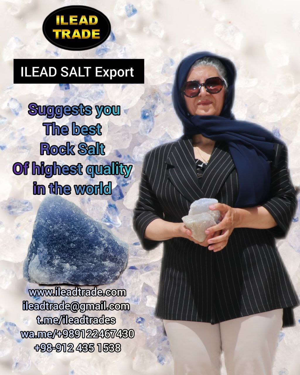 تصویر 5 از سنگ نمک آبی سمنان خرید فروش عمده خالص مستقیم
