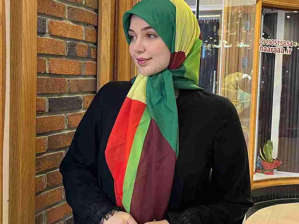 تصویر 1 از خرید روسری نخی طرحدار  + قیمت صادراتی