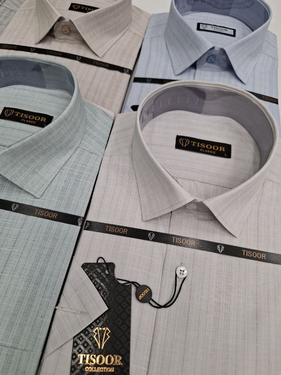 تصویر 1 از خرید عمده پیراهن مردانه مجلسی راه راه اسلپ (آستین کوتاه)