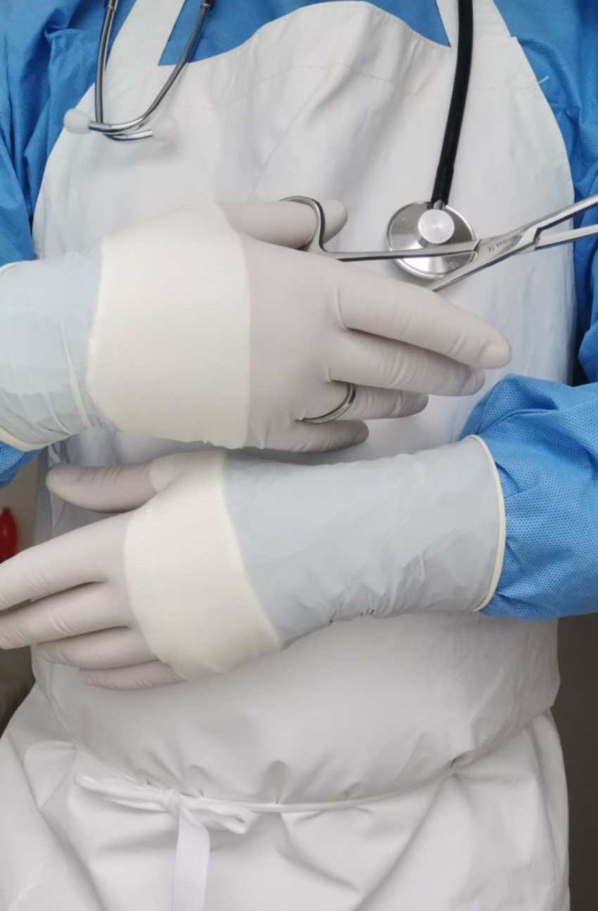 تصویر 1 از خرید و فروش دستکش لاتکس رنگ سفید و شیری + فروش عمده
