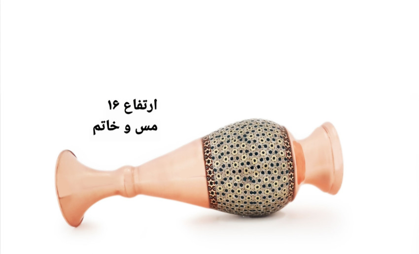 تصویر 1 از گلدان خاتم کاری مس و خاتم + قیمت