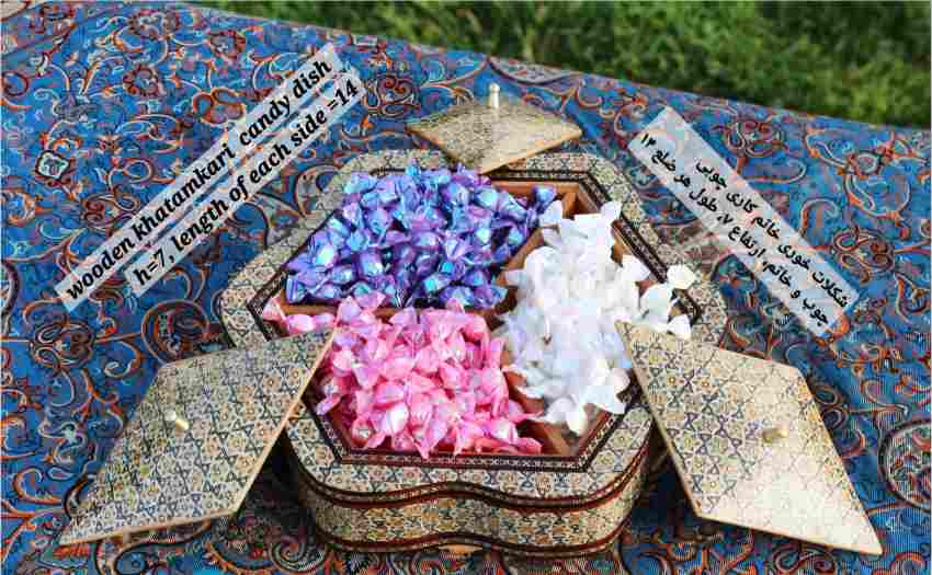 تصویر 4 از شکلات خوری خاتم کاری چوبی سه درب + خرید