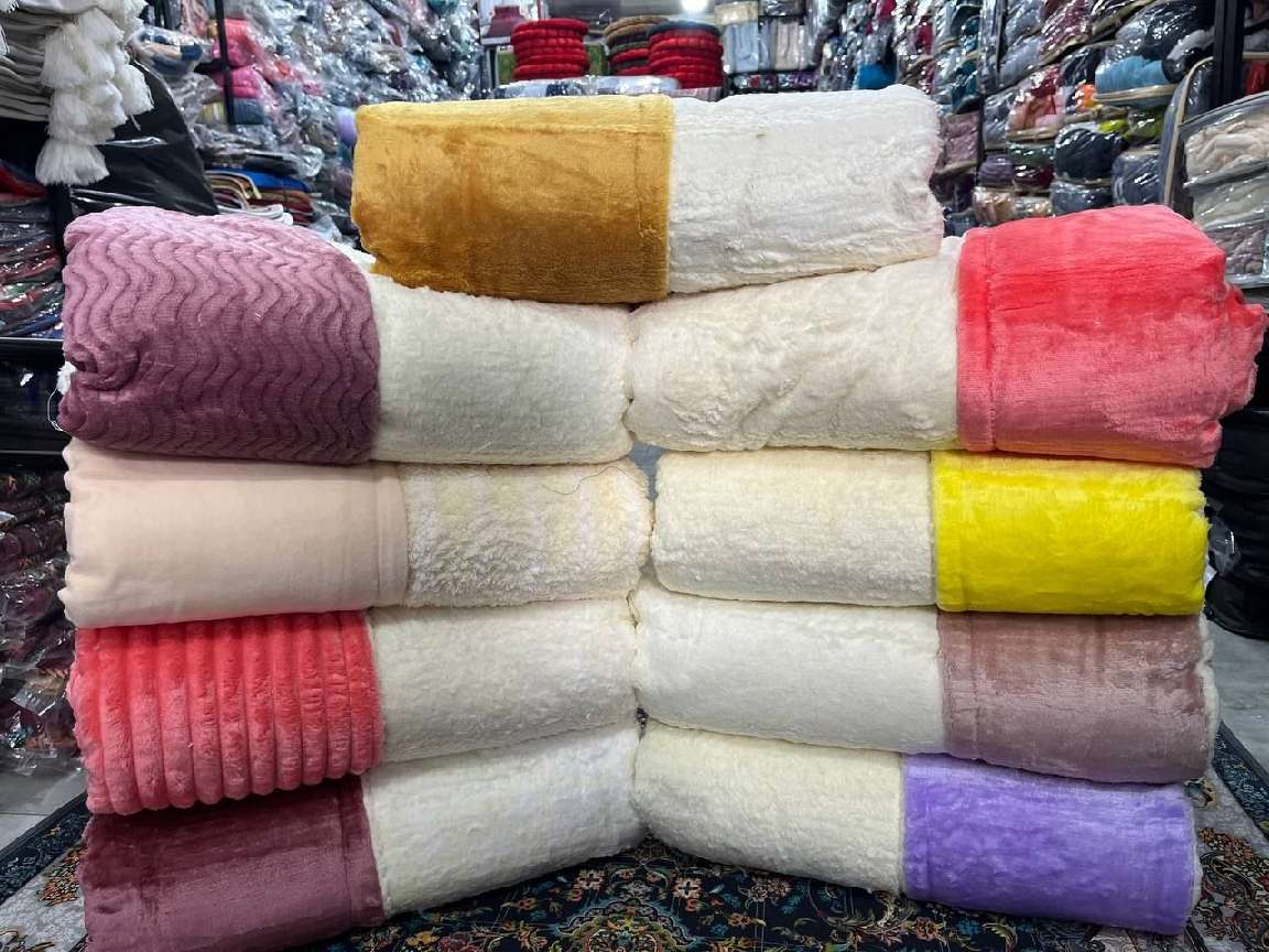 تصویر 1 از قیمت عمده پتو گوسفندی مسافرتی دو رو تک نفره