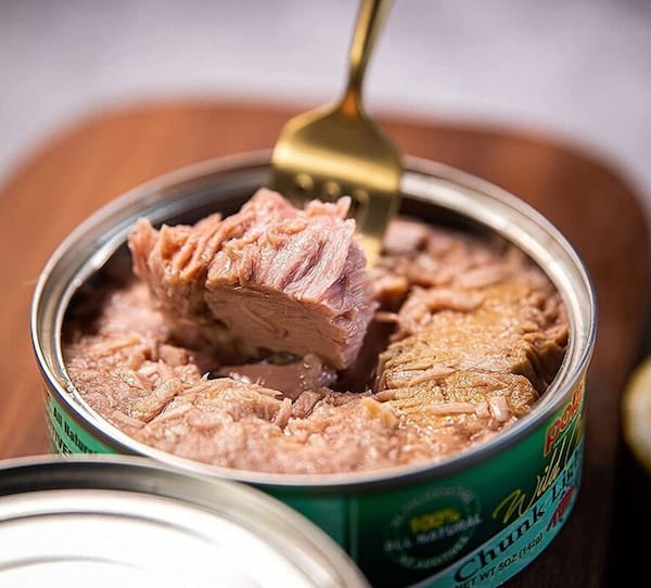 کنسرو تن ماهی گیاهی در روغن زیتون طبیعی