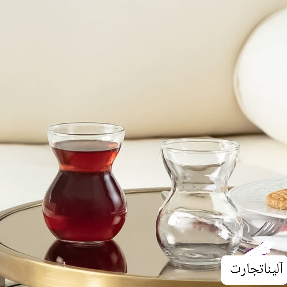 تصویر 2 از خرید عمده  استکان کمرباریک بلور مدل تلما