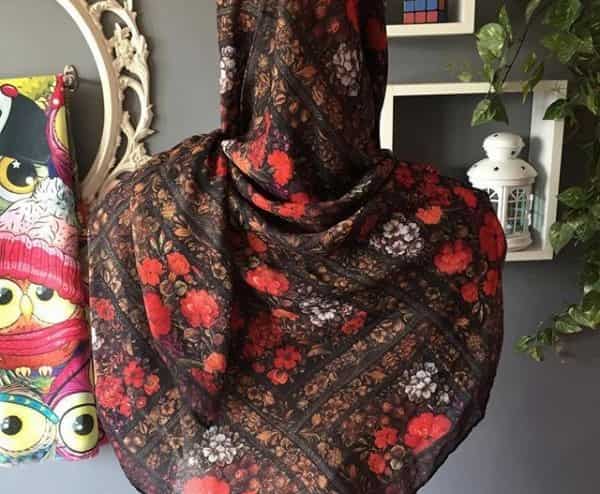 تصویر 3 از خرید روسری گلدار نخی + قیمت فروش استثنایی