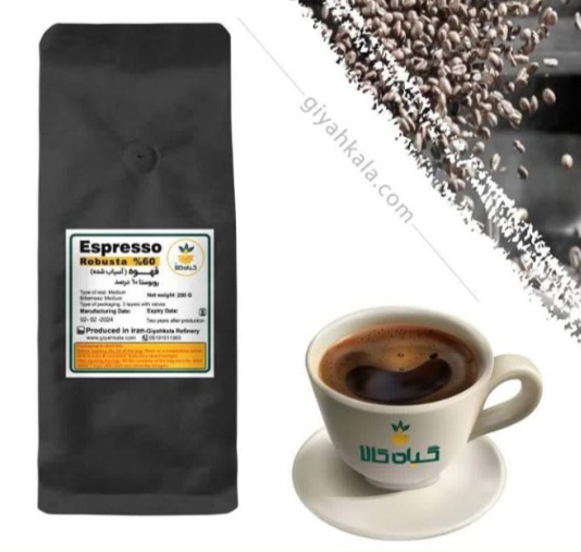 قهوه روبوستا 80% ارگانیک