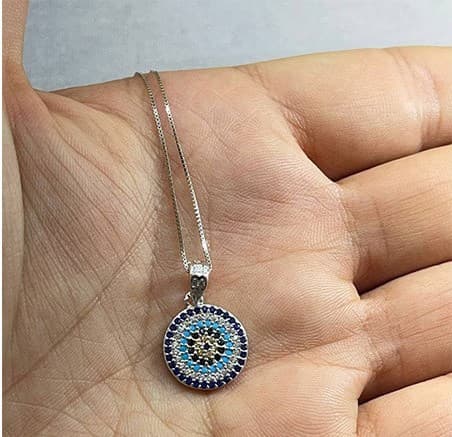 تصویر 5 از خرید و قیمت گردنبند نقره طرح چشم + فروش عمده