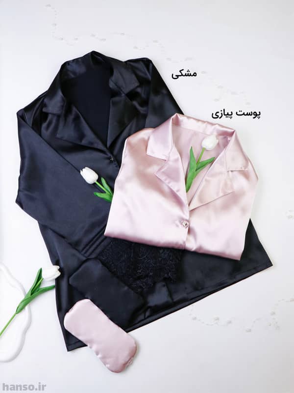 تصویر 1 از خرید لباس خواب ساتن زنانه ست بلوز و شلوار اما EMA