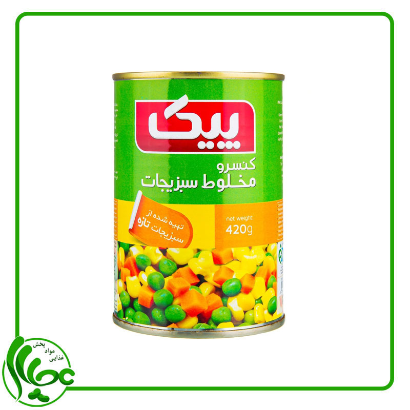 کنسرو سبزیجات مخلوط 420 گرمی + قیمت خرید عمده و به صرفه
