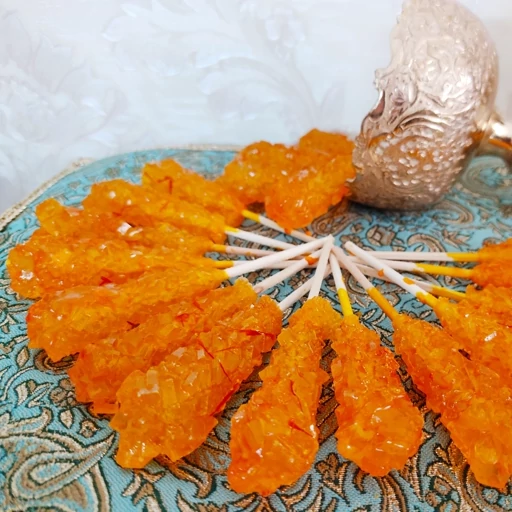 تصویر 2 از قیمت  خرید آنلاین نبات چوبی زعفرانی ویژه سفارشی نبات نی دار