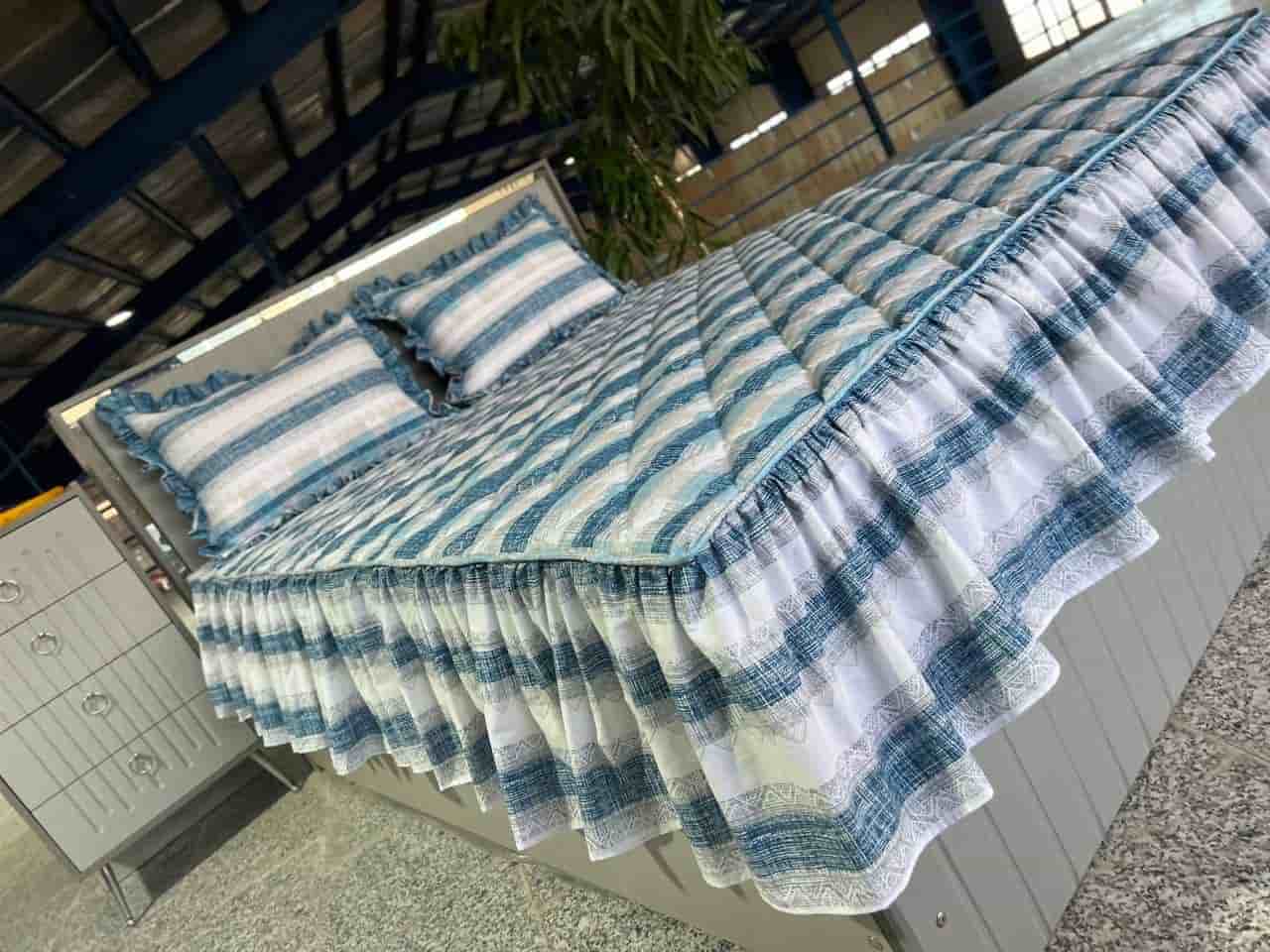 تصویر 2 از نیم ست روتختی  پنبه دوزی، کشدار + چین دار