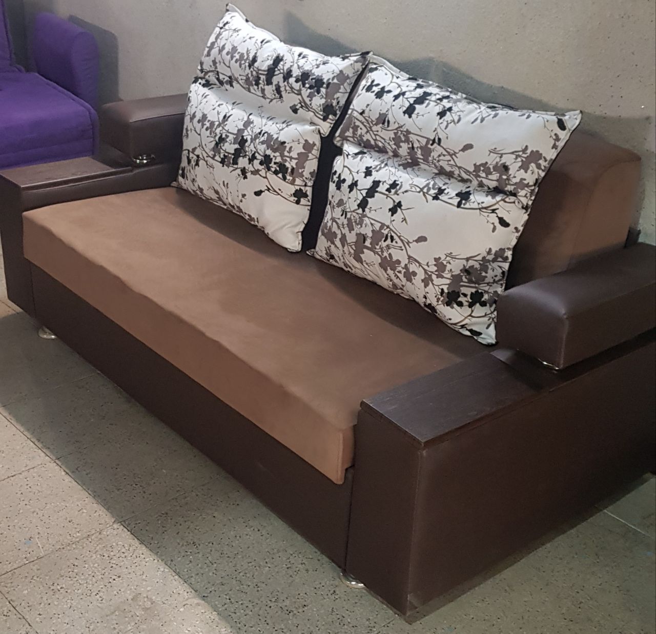 تصویر 2 از فروش کاناپه راحتی تخت‌ خواب‌ شو ۱ نفره مدل ملینا دسته mdf + قیمت خرید به صرفه