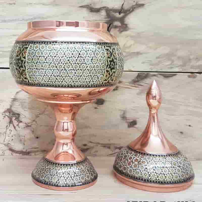 قیمت قندان خاتم کاری