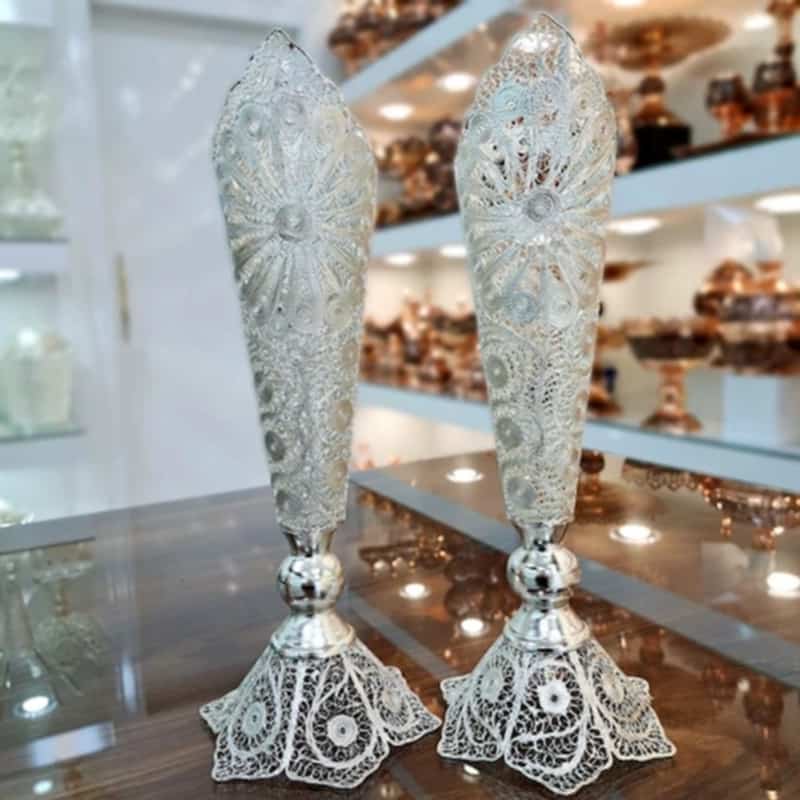 تصویر 1 از خرید گلدان ملیله‌کاری نقره‌ نما + بهترین قیمت