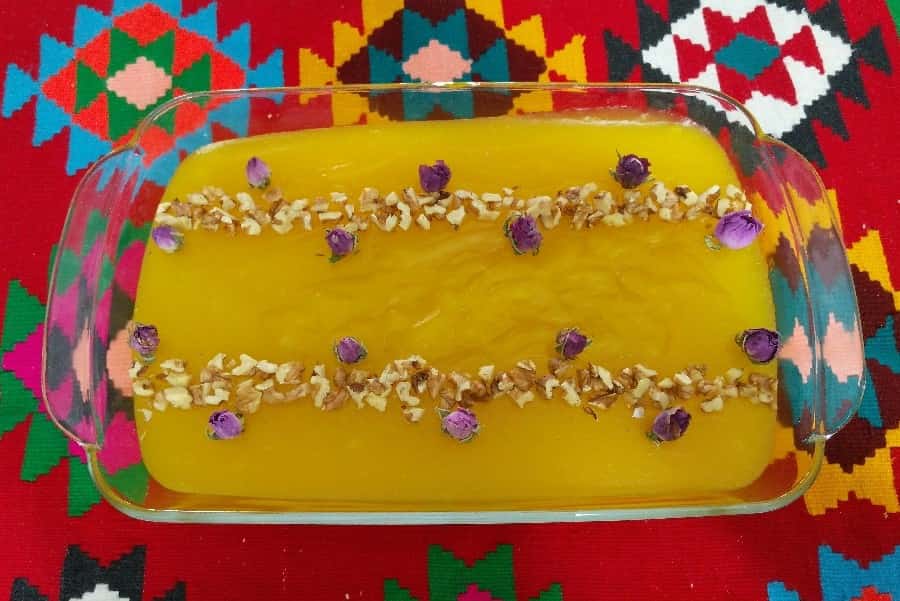 تصویر 3 از قیمت خرید حلوا مسقطی لاری زعفرانی اعلا + فروش ویژه