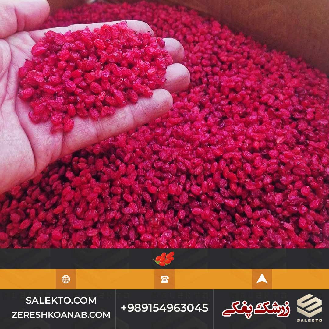 زرشک پفکی اعلا قائنات با رنگ یاقوتی و بسته‌ بندی صادراتی