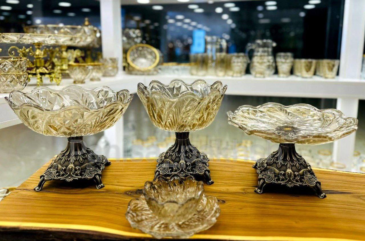 تصویر 1 از خرید سرویس پذیرایی شامپاینی ۱۸ پارچه تویو با پایه های متفاوت + قیمت