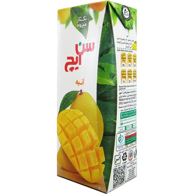 تصویر 1 از قیمت خرید آبمیوه پاکتی انبه سن ایچ + فروش ویژه