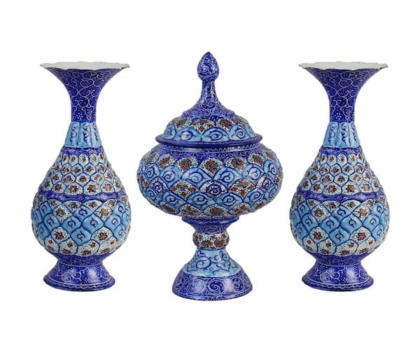 تصویر 2 از قیمت گلدان مینا کاری + خرید باور نکردنی