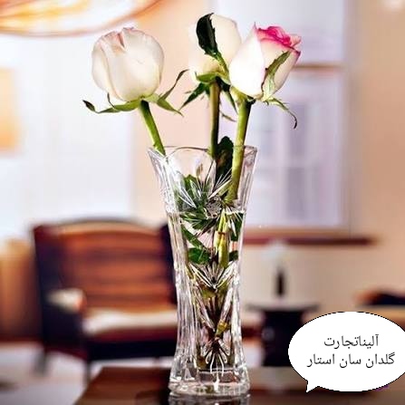تصویر 1 از گلدان بلور دست ساز با کیفیت مناسب گل‌ های آپارتمانی