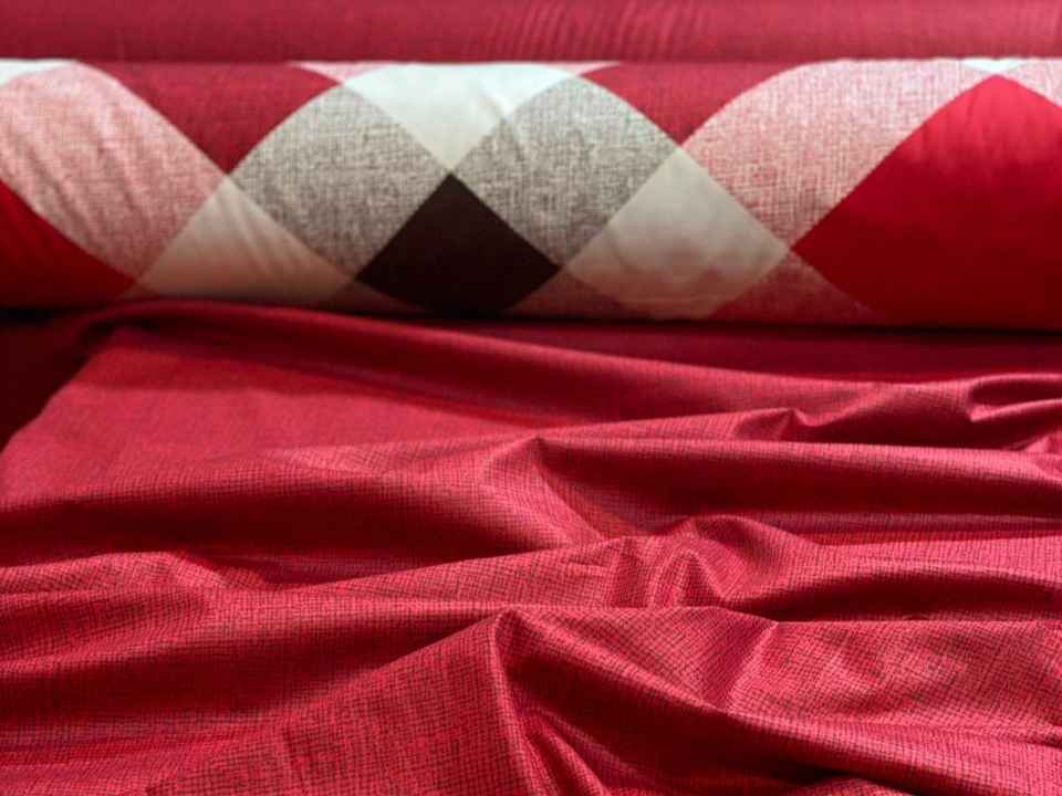 تصویر 4 از خرید پارچه ملحفه طرح دار گل دار زمینه قرمز + قیمت فروش