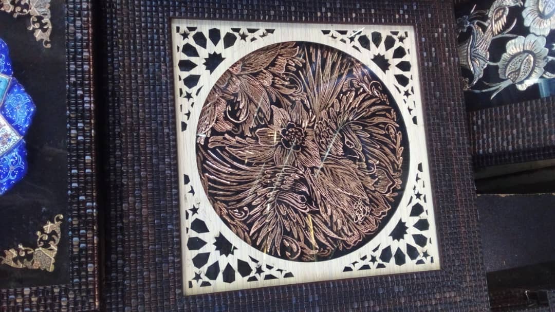 تصویر 1 از فروش تابلو مسی با قاب CNC