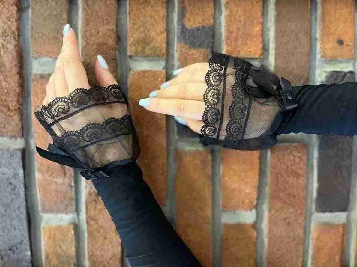 تصویر 1 از خرید و فروش ساق دست مشکی توری + قیمت فروش عمده
