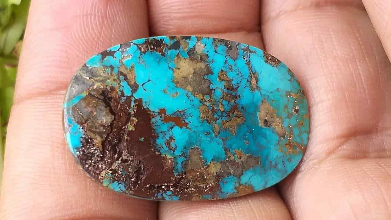 تصویر 3 از سنگ فیروزه مربعی طبیعی مناسب انگشتر های مدرن
