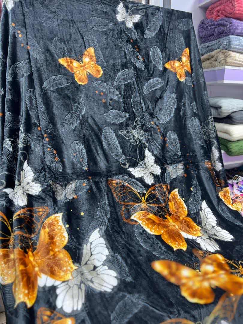 تصویر 2 از خرید اینترنتی پتو ژله ای دو نفره لیزری طرح پر + فروش ویژه