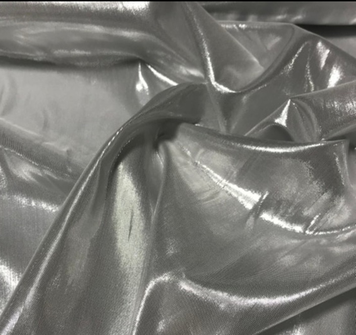 تصویر 1 از خرید و فروش پارچه پرده ای حریر متالیک نقره ای