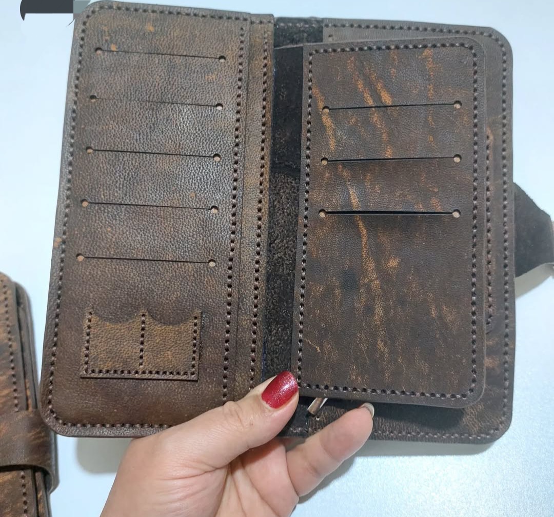 تصویر 1 از کیف پول زنانه چرم دست دوز