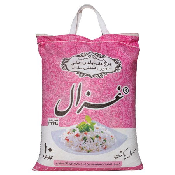 تصویر 1 از قیمت برنج دانه بلند سوپر باسماتی سفید پاکستانی غزال