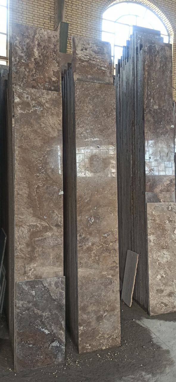 تصویر 5 از سنگ تراورتن سیلور ۴۰ طولی تم رنگی سیلور خرمایی