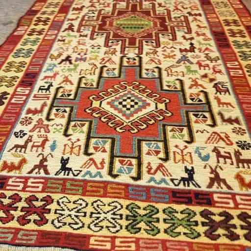تصویر 1 از خرید گلیم دستباف ورنی دشت مغان + قیمت فروش استثنایی