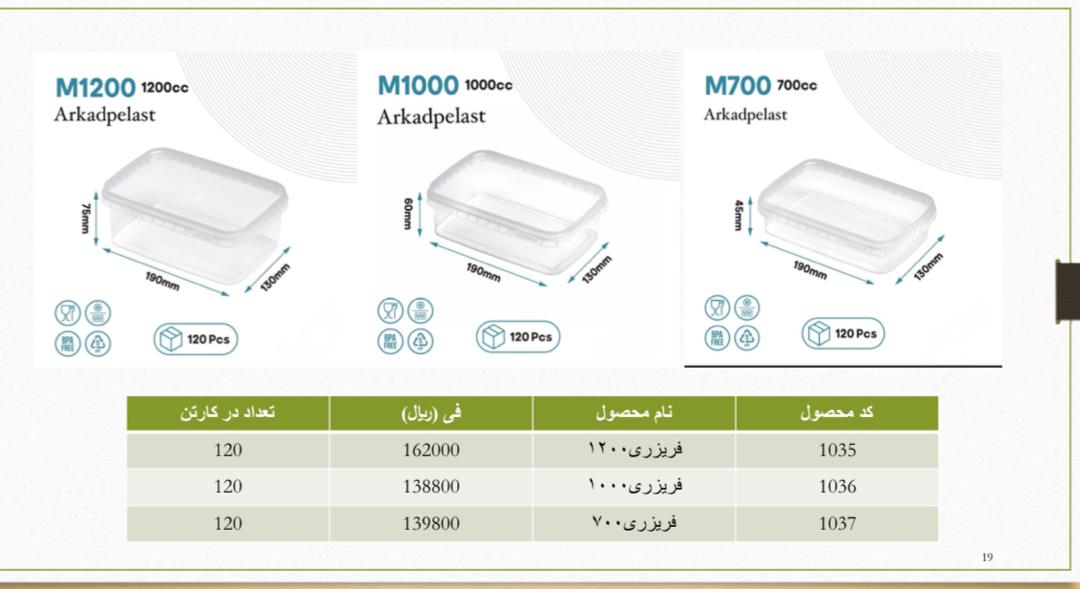 تصویر 1 از فروش فوق العاده ظروف فریزری سایز 1500 سی سی و 1800 سی سی در ایران + قیمت مستقیم