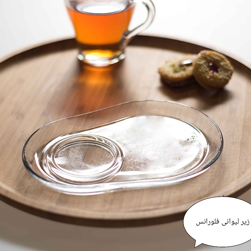 خرید عمده و قیمت کلی زیر لیوانی شیشه‌ ای مدل فلورانس کاوه