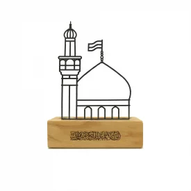 تصویر 5 از فروش استند رومیزی حرم ائمه اطهار علیه السلام ترکیبی از فلز و چوب