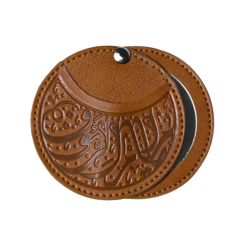 تصویر 4 از فروش آئینه جیبی با روکش چرم و نقش یا امام رئوف