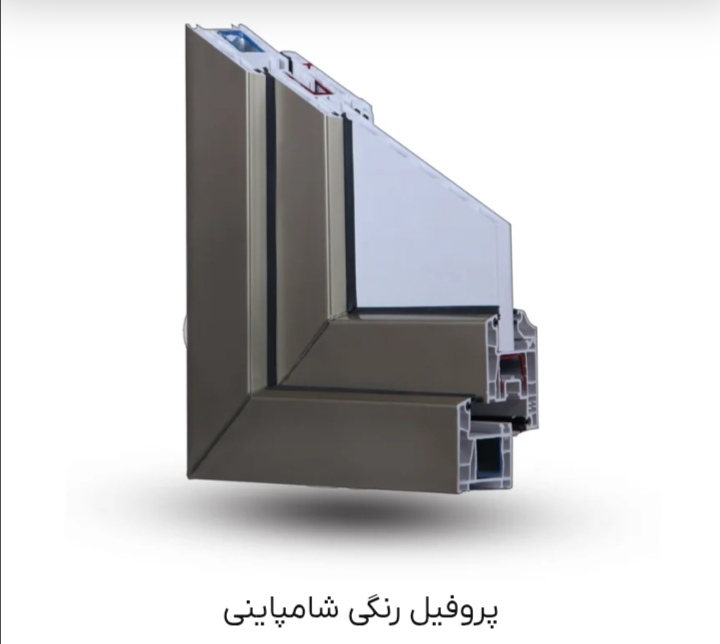 تصویر 1 از خرید پروفیل قاب پنجره سی فور لمینت مغز رنگی دو طرف + با قیمت صادراتی