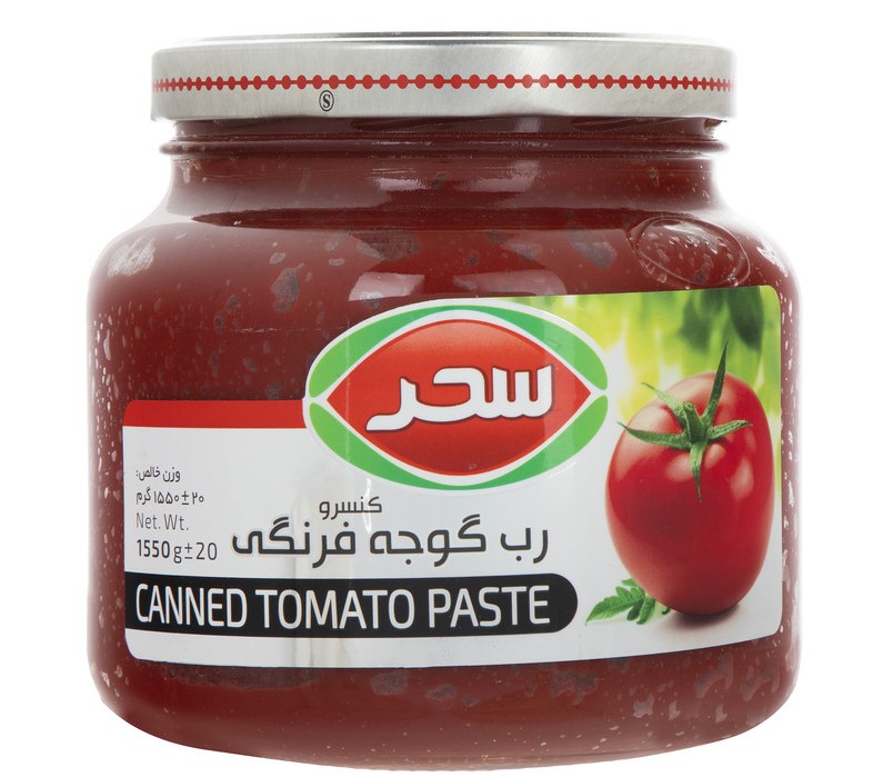تصویر 2 از قیمت خرید رب گوجه 1550 گرمی سحر با فروش عمده