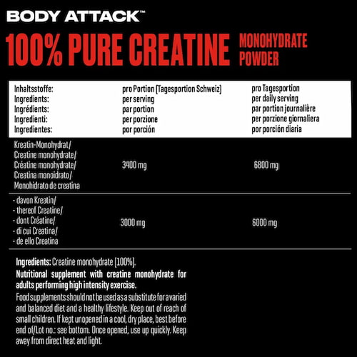 تصویر 2 از قیمت روز کراتین بادی اتک ۳۰۰ گرمی | creatine 300g body attack
