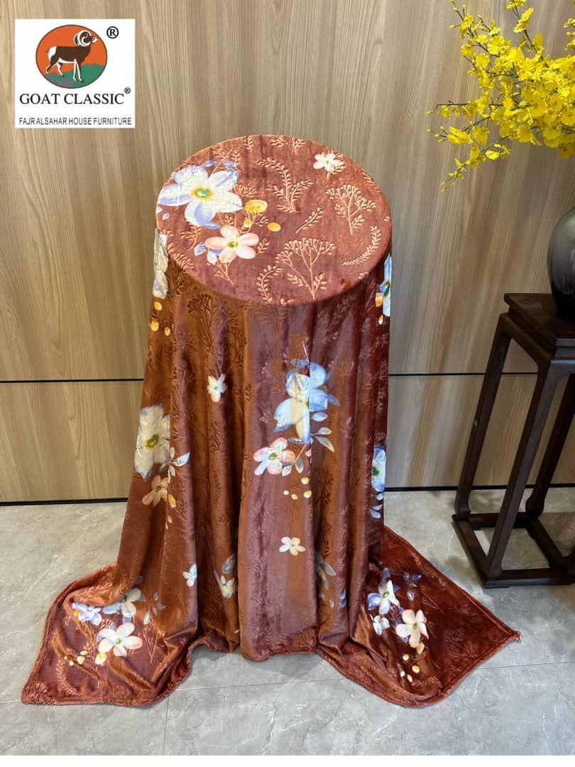 تصویر 1 از تامین مستقیم و عمده و کف بازار پتوی گل دار لیزری تک نفره خارجی
