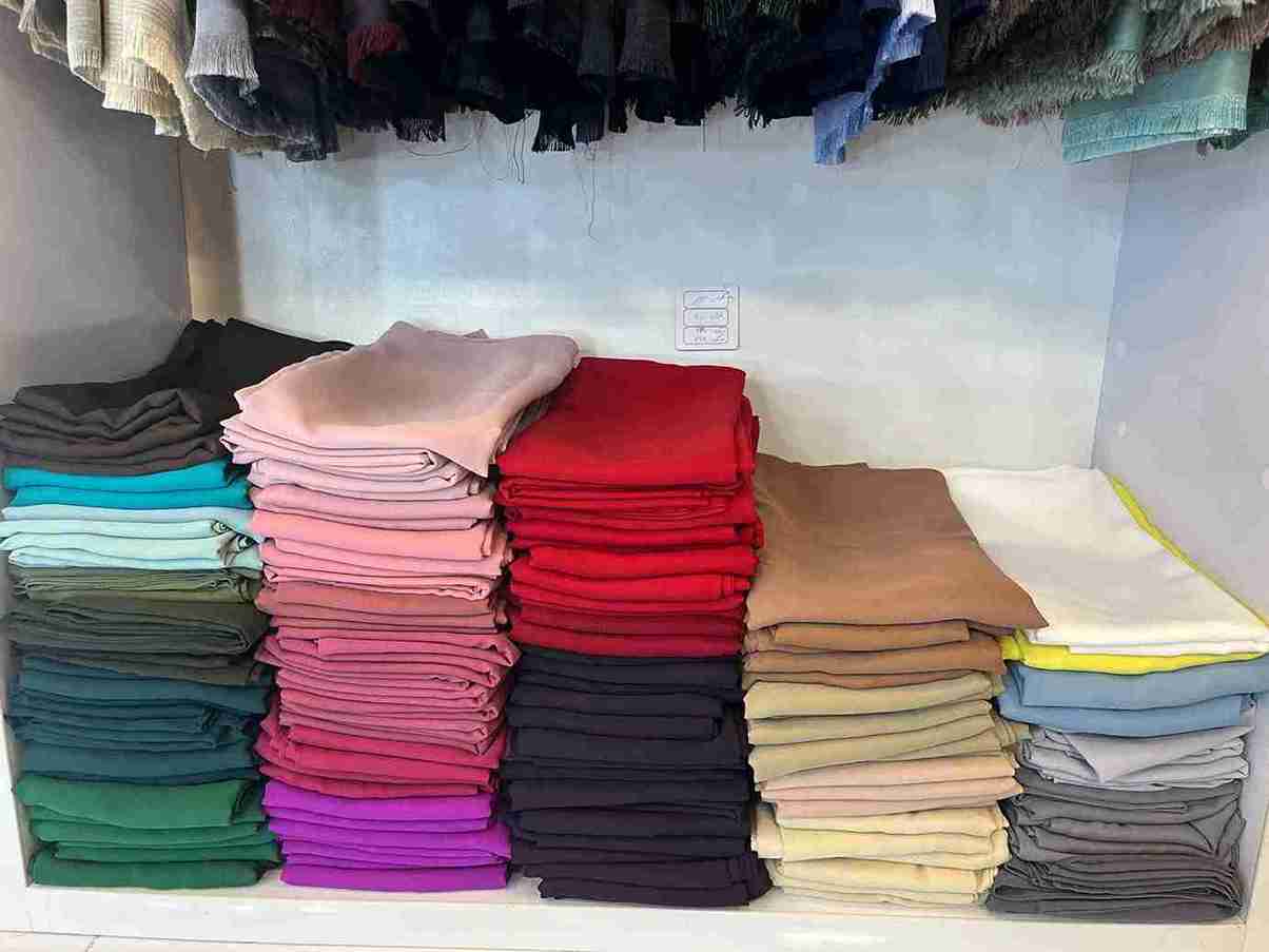 تصویر 5 از فروش عمده روسری کرپ حریر نارا + قیمت  صادراتی