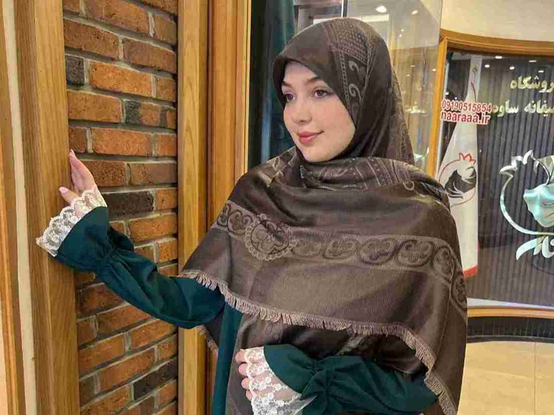 تصویر 4 از قیمت روسری نخ ابریشم ژاکارد لمه دار + خرید باور نکردنی