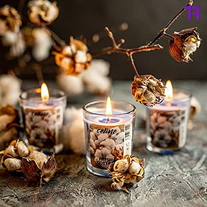 تصویر 2 از شمع لیوانی معطر با اسانس‌ های متنوع